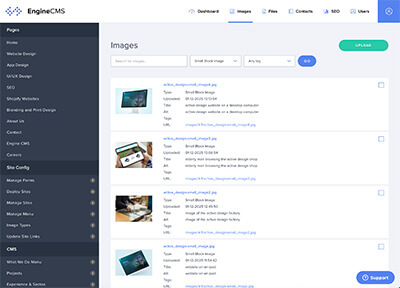 Engine CMS screengrab