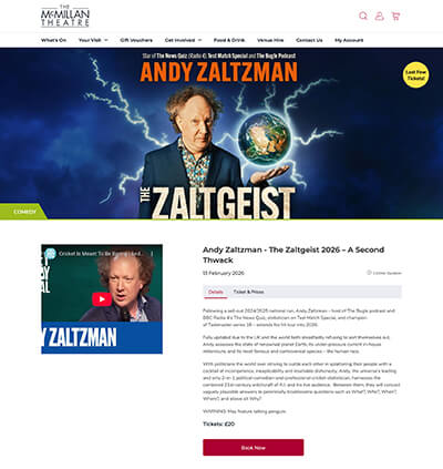 McMillan Theatre web design