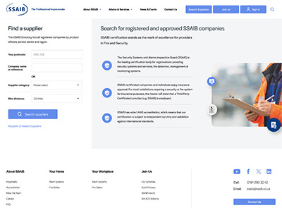SSAIB web design