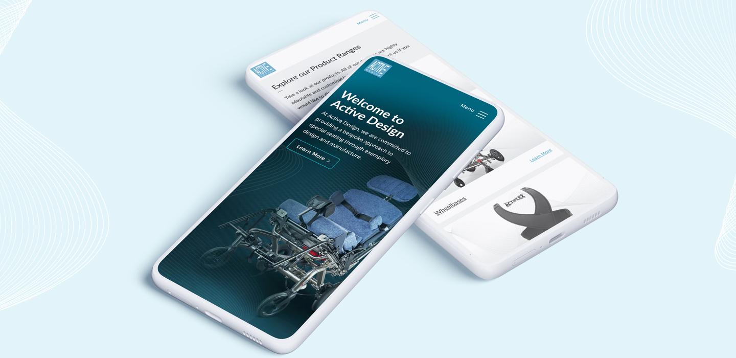 active design website on smart phone