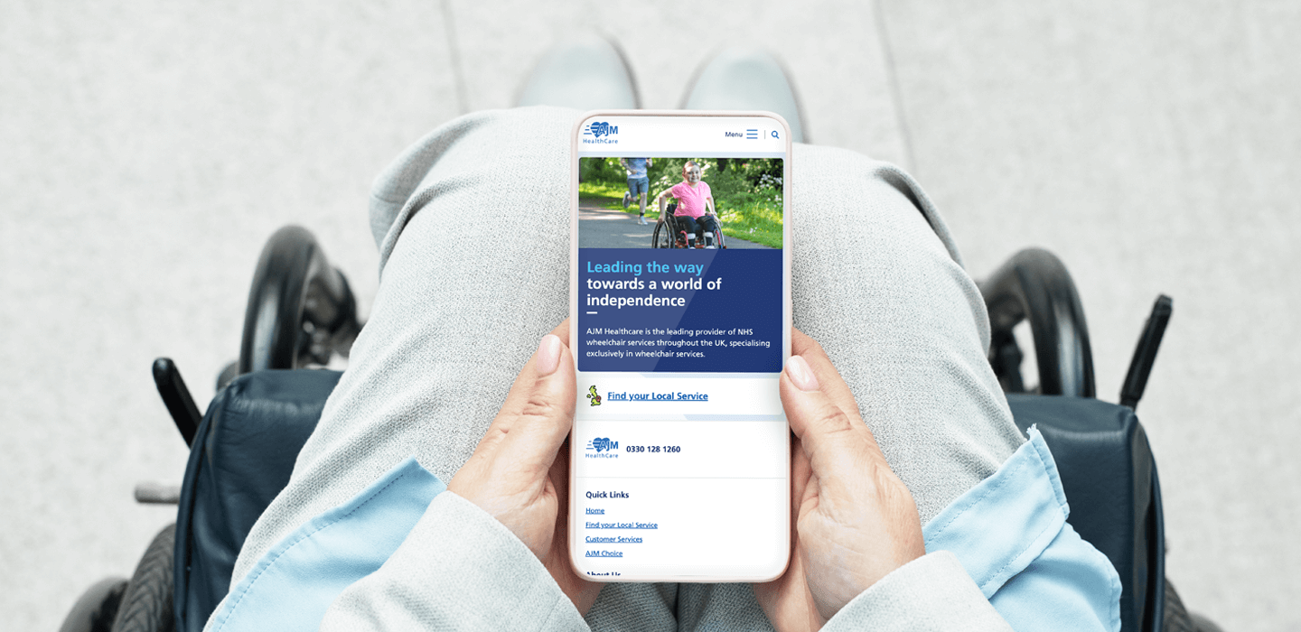 wheelchair using a mobile phone