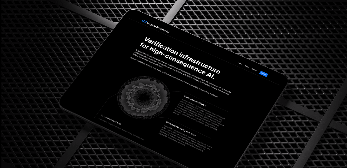Logical Metrics Website on ipad
