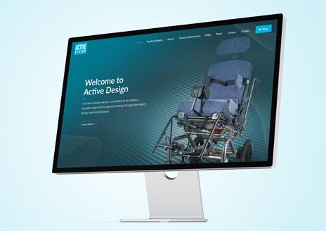 active design website on a desktop computer