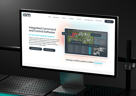 ism website on a desktop computer